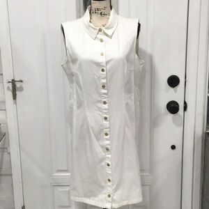 🆕TOMMY HILFIGER MIDI Sleeveless Dress Button Closure (Missing a belt) P2P 19”